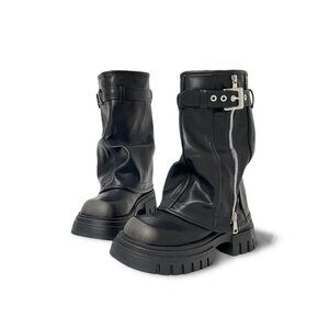 Platform Fold Over Chunky Boots